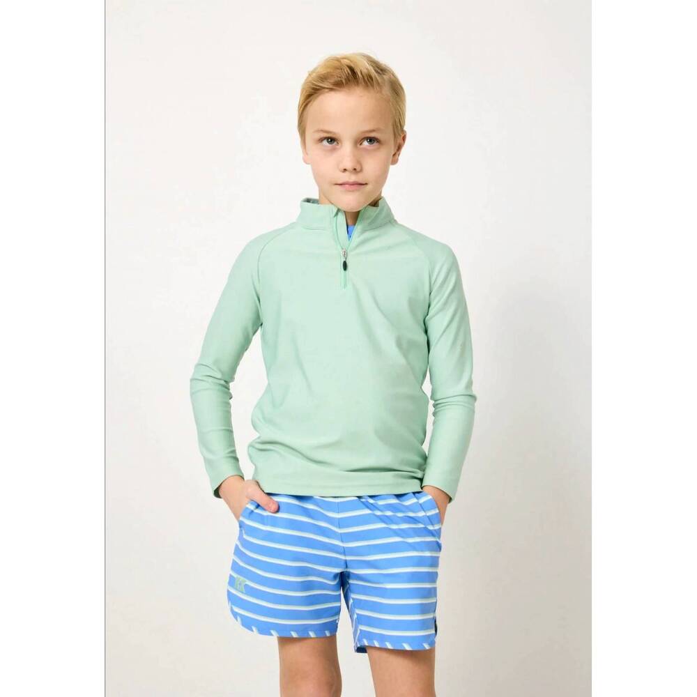 NEW COURTSIDE KIDS baseline stripe super short in sky blue